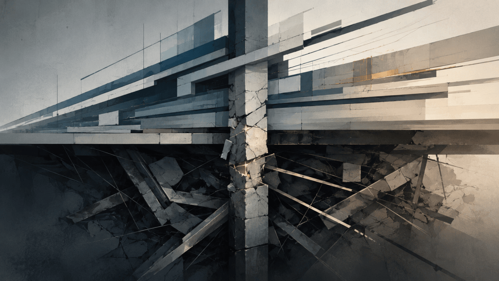Abstract analysis moving from complexity toward structure and action